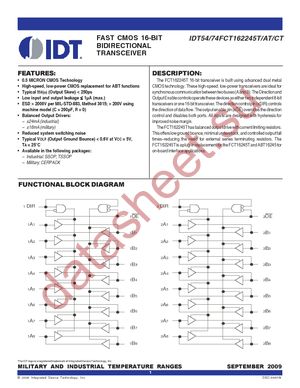 IDT74FCT162245ATPAG datasheet  